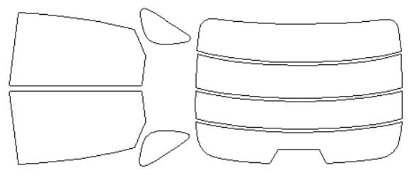 ウインコス カーフィルム カット済み ホンダ 適合 アコード　CY2　R6，3〜 断熱スモーク 車 スモークフィルム