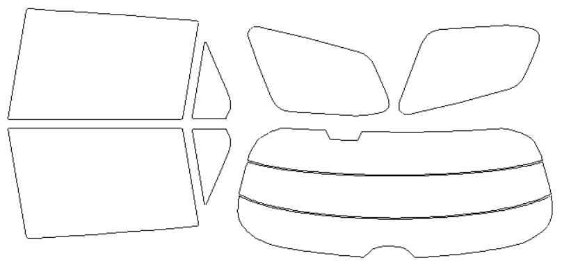 ウインコス カーフィルム カット済み ホンダ 適合 アコードワゴン　CW2　H20．12〜 断熱スモーク 車 スモークフィルム