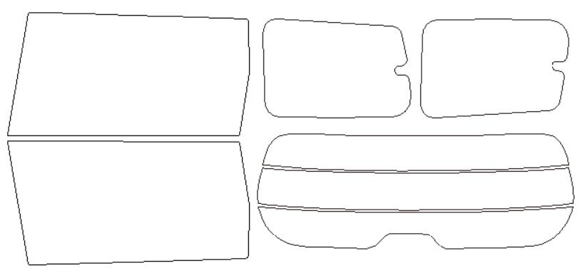 ホンダ 適合 エリシオン　RR1　H16，5 カット済み 色褪せしづらい カーフィルム 車 スモークフィルム UVカット 断熱 遮熱 DIY対応