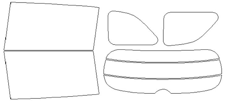 ウインコス カーフィルム カット済み ホンダ 適合 オデッセイ　RC1　H25，11〜 断熱スモーク 車 スモークフィルム