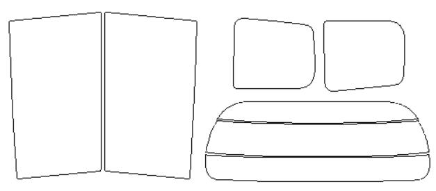 シルフィード カーフィルム カット済み ホンダ 適合 ステップワゴン　RG1 H17 断熱スモーク 車 スモークフィルム