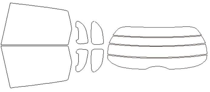 シルフィード カーフィルム カット済み ホンダ 適合 フィット　GK3　H25，9〜 断熱スモーク 車 スモークフィルム
