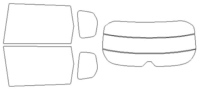 シルフィード カーフィルム カット済み 三菱 適合 アウトランダー　GNDW　R3，12〜 断熱スモーク 車 スモークフィルム
