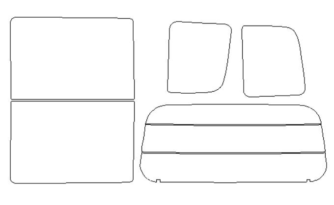 ウインコス カーフィルム カット済み 三菱 適合 ミニキャブバン　DS64V　H26，2〜 断熱スモーク 車 スモークフィルム
