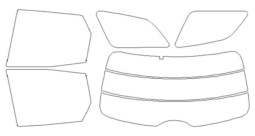 マツダ 適合 CX−7　ER3P　H18 カット済み 色褪せしづらい カーフィルム 車 スモークフィルム UVカット 断熱 遮熱 DIY対応