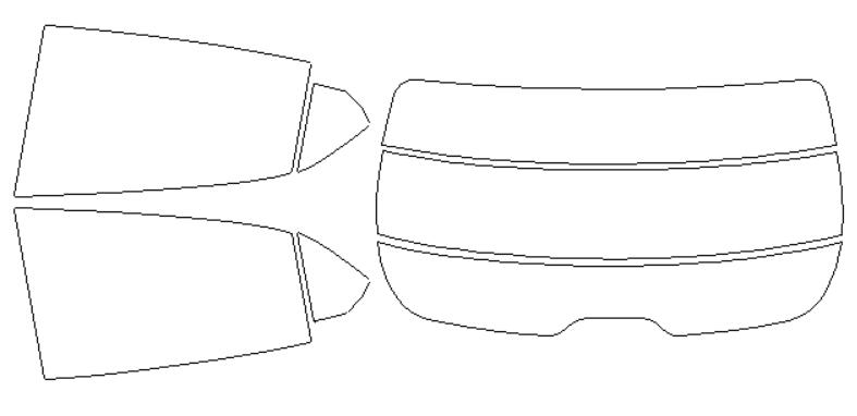 ウインコス カーフィルム カット済み マツダ 適合 MAZDA3　ファストバック　BP5P　2019，5〜 断熱スモーク 車 スモークフィルム