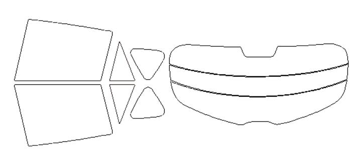 シルフィード カーフィルム カット済み マツダ 適合 アクセラ　5ドア　BL5FW　H21．6〜 断熱スモーク 車 スモークフィルム