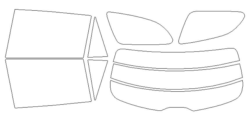 マツダ 適合 アテンザ　ワゴン　GHEFW　H20．1〜 カット済み 色褪せしづらい カーフィルム 車 スモークフィルム UVカット 断熱 遮熱 DIY対応