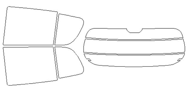 シルフィード カーフィルム カット済み マツダ 適合 キャロル　HB25S　H21．12〜 断熱スモーク 車 スモークフィルム