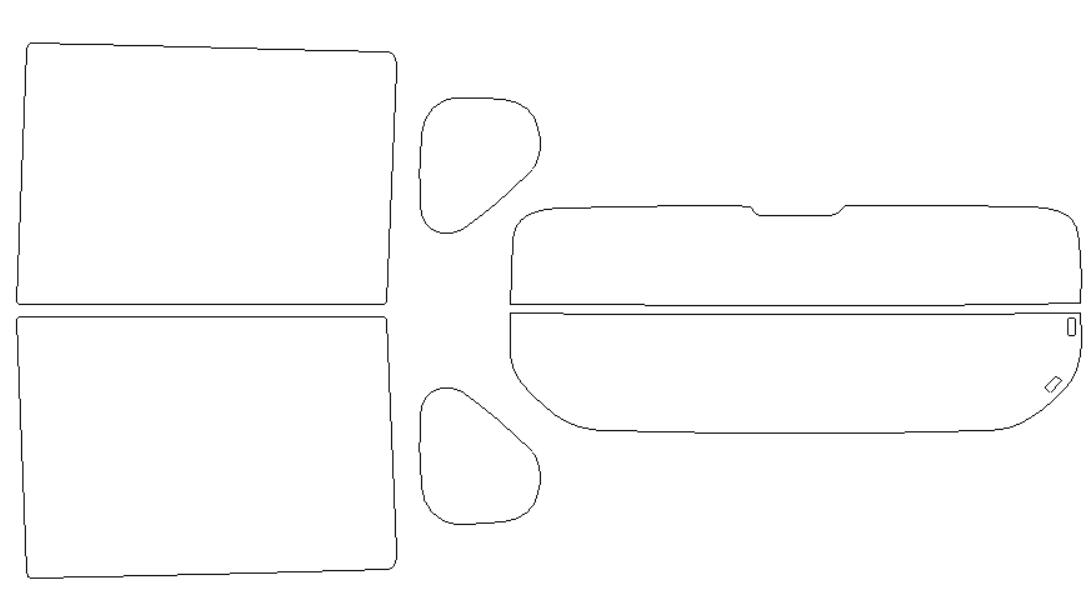 シルフィード カーフィルム カット済み スバル 適合 ステラ　LA850F　H7，6〜 断熱スモーク 車 スモークフィルム