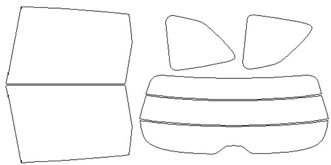 ウインコス カーフィルム カット済み スバル 適合 フォレスター　SK9　H30，7〜 断熱スモーク 車 スモークフィルム