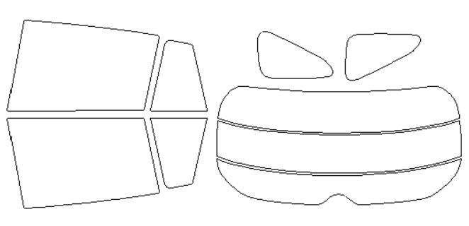 シルフィード カーフィルム カット済み スバル 適合 レヴォーグ　VN5　R2，10〜 断熱スモーク 車 スモークフィルム