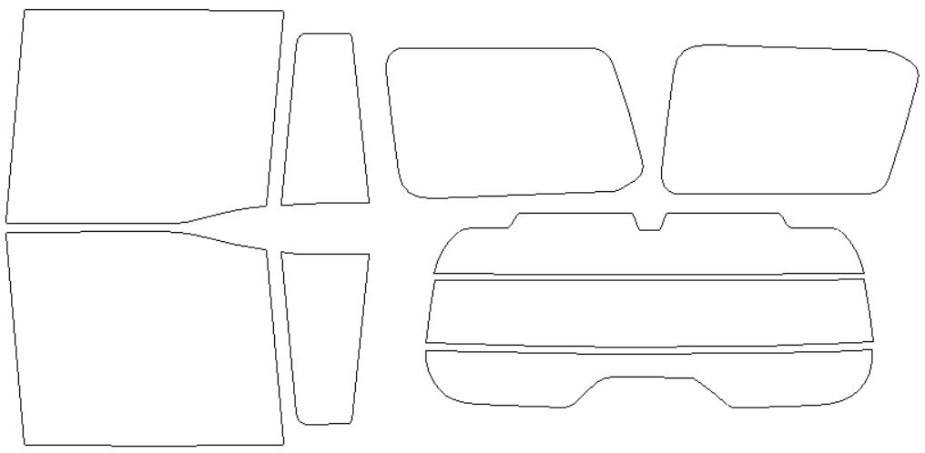 ウインコス カーフィルム カット済み レクサス 適合 GX　VJA252W　R6，6〜 デジタルミラー切り抜きあり 断熱スモーク 車 スモークフィルム