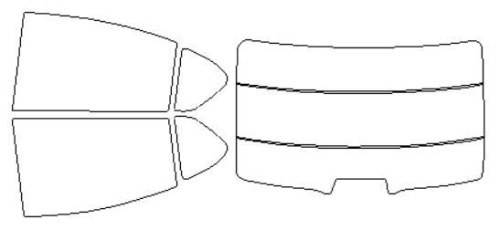 シルフィード カーフィルム カット済み レクサス 適合 IS　GSE31　R2，11〜 断熱スモーク 車 スモークフィルム