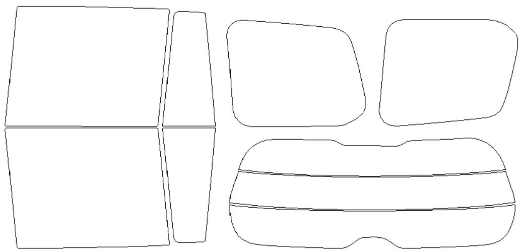 レクサス 適合 LX　URJ201　H27，9〜 カット済み 色褪せしづらい カーフィルム 車 スモークフィルム UVカット 断熱 遮熱 DIY対応