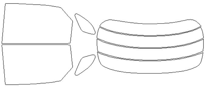 ウインコス カーフィルム カット済み レクサス 適合 RX　AGL25W　H27，10〜 断熱スモーク 車 スモークフィルム