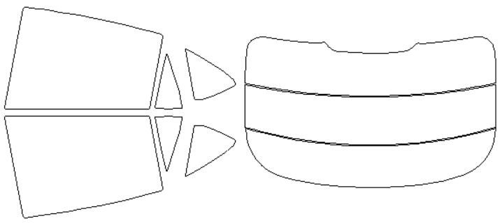 BMW 適合 X6シリーズ　KU30（F16）　H26，8〜 カット済み 色褪せしづらい カーフィルム 車 スモークフィルム UVカット 断熱 遮熱 DIY対応