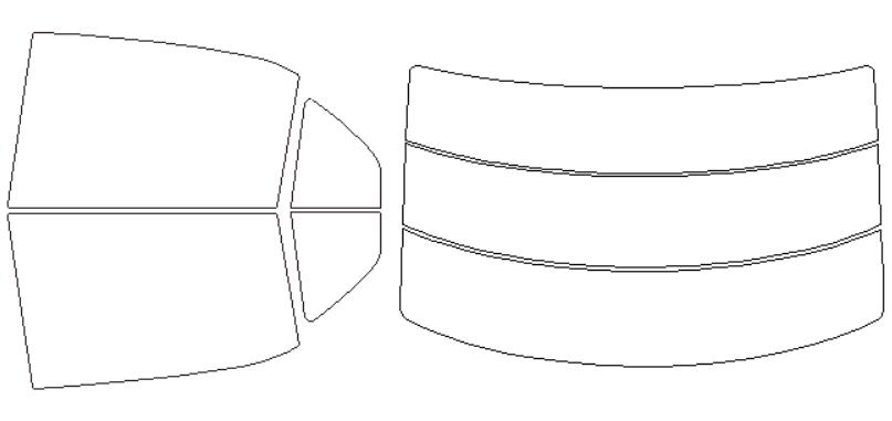 シルフィード カーフィルム カット済み GM 適合 キャデラック　CTS　A1LL　H26，4〜 断熱スモーク 車 スモークフィルム