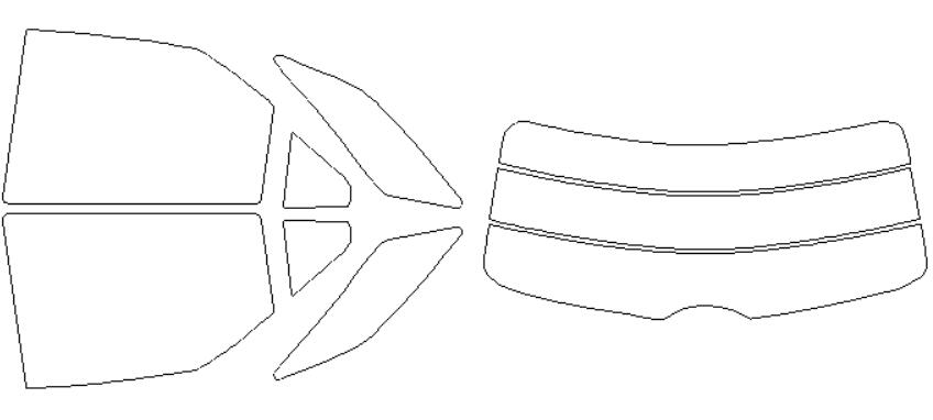GM 適合 キャデラック　CTSワゴン　X322C　H22，2〜 カット済み 色褪せしづらい カーフィルム 車 スモークフィルム UVカット 断熱 遮熱 DIY対応
