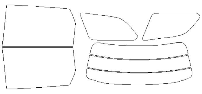 ウインコス カーフィルム カット済み GM 適合 ダッジ　JC　JC27　H21，1〜 断熱スモーク 車 スモークフィルム