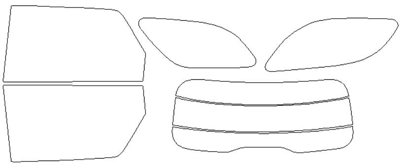 GM 適合 デュランゴ　H23〜 カット済み 色褪せしづらい カーフィルム 車 スモークフィルム UVカット 断熱 遮熱 DIY対応
