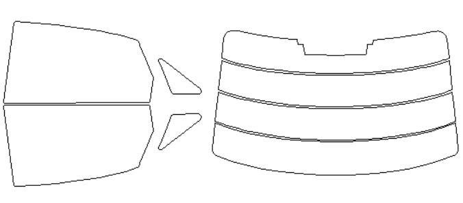 シルフィード カーフィルム カット済み アウディ 適合 A3　4ドアセダン　8VCXSL　H26，1〜 断熱スモーク 車 スモークフィルム