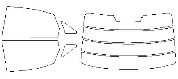 アウディ 適合 A3　4ドアセダン　GYDNNF　R3，4〜 カット済み 色褪せしづらい カーフィルム 車 スモークフィルム UVカット 断熱 遮熱 DIY対応