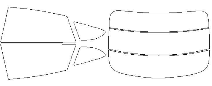 ウインコス カーフィルム カット済み アウディ 適合 A5　スポーツバック　F5CYRL　H29，4〜 断熱スモーク 車 スモークフィルム