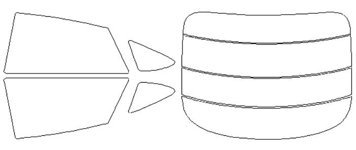 ウインコス カーフィルム カット済み アウディ 適合 A7　スポーツバック　4GCGWC　H23．5〜 断熱スモーク ...