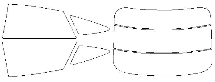 シルフィード カーフィルム カット済み アウディ 適合 A7　スポーツバック　F2DLZSH30，9〜 断熱スモーク 車 スモークフィルム