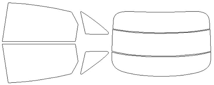 シルフィード カーフィルム カット済み アウディ 適合 e−tron（イートロン）　スポーツバック　GEEAS　R2，9 断熱スモーク 車 スモークフィルム