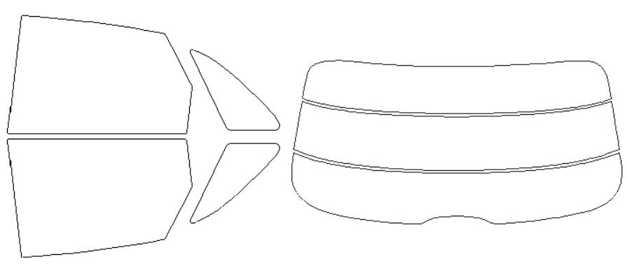 ウインコス カーフィルム カット済み アウディ 適合 Q3　8UCPSF　H24，5〜 断熱スモーク 車 スモークフィルム