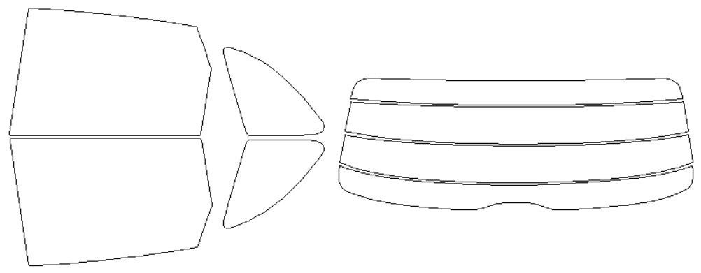 ウインコス カーフィルム カット済み アウディ 適合 Q5　8RCDNF　H21，6〜 断熱スモーク 車 スモークフィルム