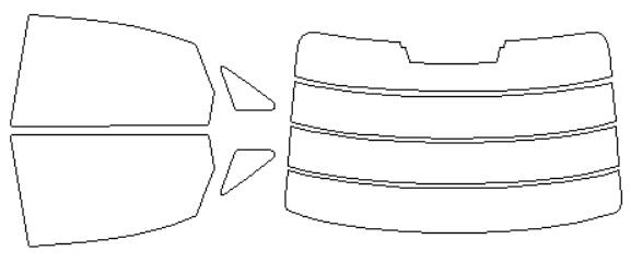 アウディ 適合 RS3　4ドアセダン　GYDNWF　R4，4〜 カット済み 色褪せしづらい カーフィルム 車 スモークフィルム UVカット 断熱 遮熱 DIY対応