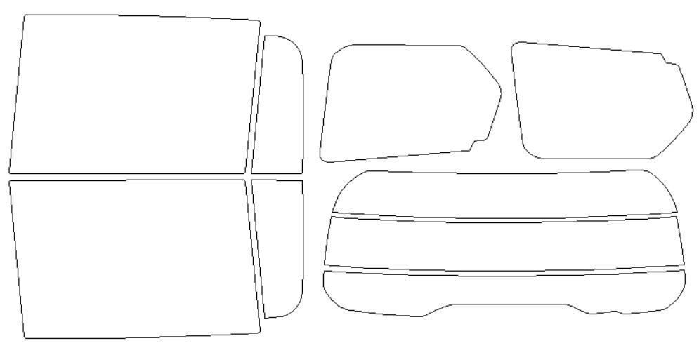 シルフィード カーフィルム カット済み クライスラー 適合 グランドチェロキーL　WL36L　R4，2〜 アンテナ有り 断熱スモーク 車 スモークフィルム