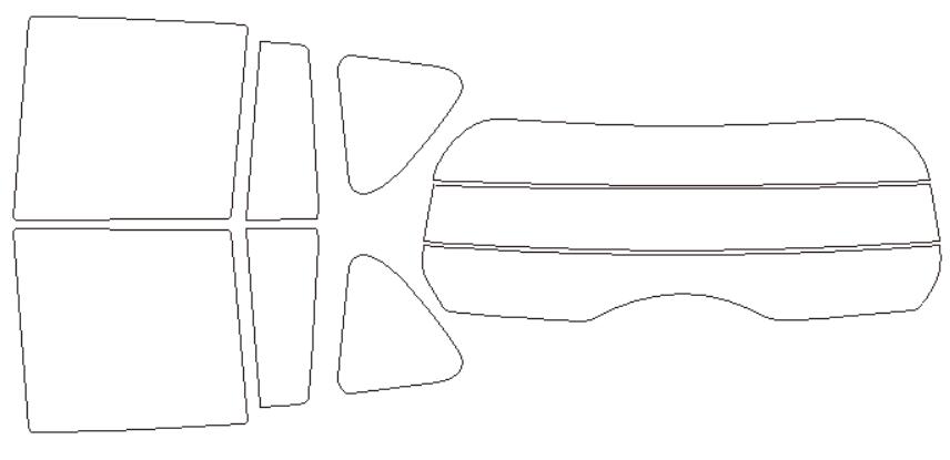 クライスラー 適合 ジープ　コンパス　MK49　H25，8〜 カット済み 色褪せしづらい カーフィルム 車 スモークフィルム UVカット 断熱 遮熱 DIY対応