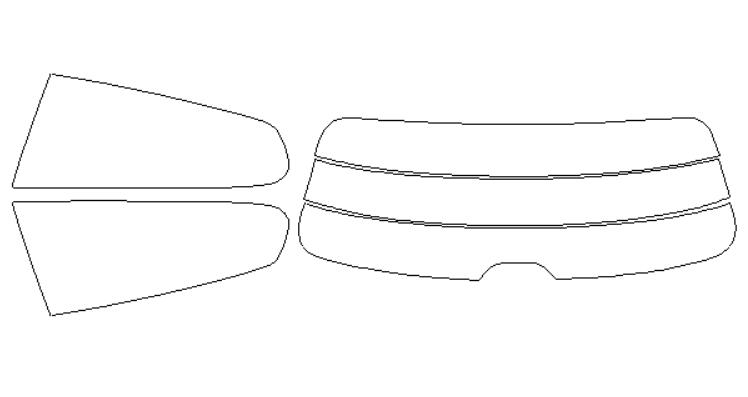 シルフィード カーフィルム カット済み フォルクスワーゲン 適合 シロッコ　13CAW　H21．5〜 断熱スモーク 車 スモークフィルム