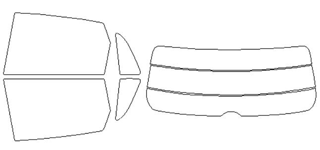 ウインコス カーフィルム カット済み フォルクスワーゲン 適合 ポロ　5ドア　ABA−AWCHZ　H30，3〜 断熱スモーク 車 スモークフィルム
