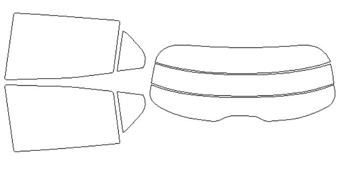 プジョー 適合 2008　P24HN05　R2，9～ カット済み 色褪せしづらい カーフィルム 車 スモークフィルム UVカット 断熱 遮熱 DIY対応