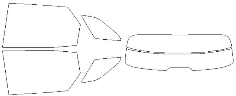 シルフィード カーフィルム カット済み プジョー 適合 3008　P8045G01　H29，3〜 断熱スモーク 車 スモークフィルム