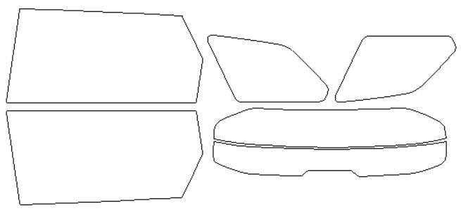 ウインコス カーフィルム カット済み プジョー 適合 5008　P87AH01　H29，9〜 断熱スモーク 車 スモークフィルム
