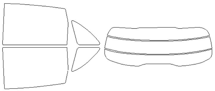 ウインコス カーフィルム カット済み メルセデス・ベンツ 適合 Bクラス　W247　2019，6〜 断熱スモーク 車 スモークフィルム