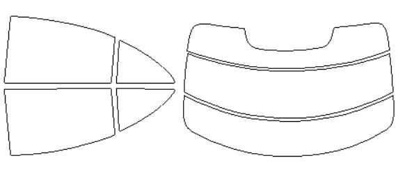 ウインコス カーフィルム カット済み メルセデス・ベンツ 適合 CLAクラス　C118　118312M　R1，10〜 断熱スモーク 車 スモークフィルム