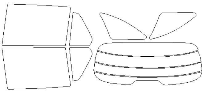 メルセデス・ベンツ 適合 Cクラスワゴン　W206　206242C　R3，7～ カット済み 色褪せしづらい カーフィルム 車 スモークフィルム UVカット 断熱 遮熱 DIY対応