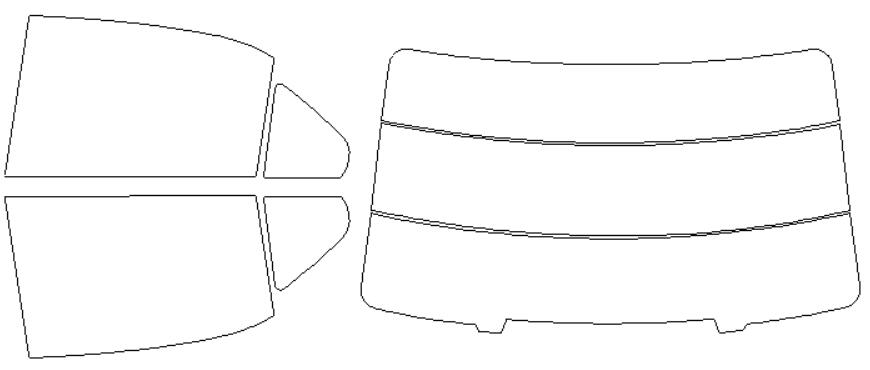 メルセデス・ベンツ 適合 Eクラスセダン　W212　212054C　H21，5～ カット済み 色褪せしづらい カーフィルム 車 スモークフィルム UVカット 断熱 遮熱 DIY対応