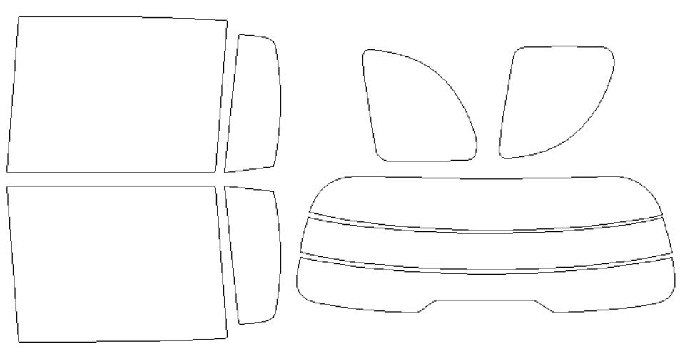 ウインコス カーフィルム カット済み メルセデス・ベンツ 適合 GLBクラス　X247　247647M　R2，7〜 断熱スモーク 車 スモークフィルム