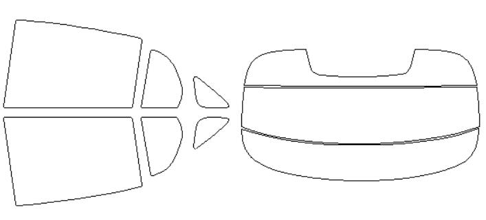 ウインコス カーフィルム カット済み メルセデス・ベンツ 適合 GLCクラス　クーペ　X253　253342C　H29，2〜 断熱スモーク 車 スモークフィルム