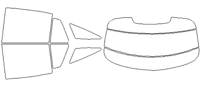 メルセデス・ベンツ 適合 GLEクラス　クーペ　W166　166024　H28，4～ カット済み 色褪せしづらい カーフィルム 車 スモークフィルム UVカット 断熱 遮熱 DIY対応