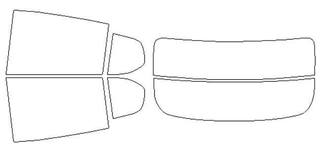 ボルボ 適合 C40　リチャージ　XE400AXCE　R4，1〜 カット済み 色褪せしづらい カーフィルム 車 スモークフィルム UVカット 断熱 遮熱 DIY対応