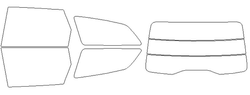 ウインコス カーフィルム カット済み ボルボ 適合 V90　PB420　H29，2〜 断熱スモーク 車 スモークフィルム